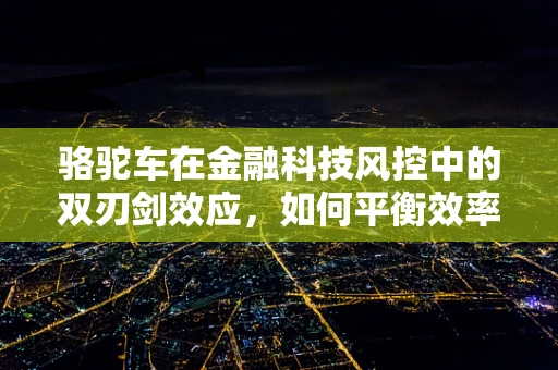 骆驼车在金融科技风控中的双刃剑效应，如何平衡效率与安全？