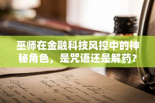 巫师在金融科技风控中的神秘角色，是咒语还是解药？