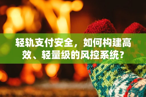 轻轨支付安全，如何构建高效、轻量级的风控系统？