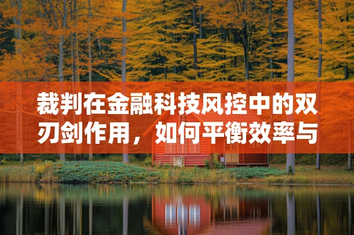 裁判在金融科技风控中的双刃剑作用，如何平衡效率与公正？