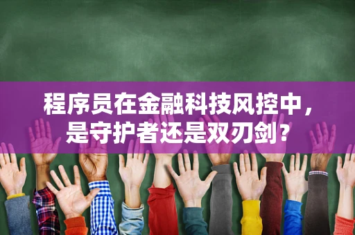 程序员在金融科技风控中，是守护者还是双刃剑？