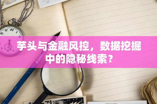 芋头与金融风控，数据挖掘中的隐秘线索？