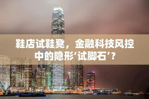 鞋店试鞋凳，金融科技风控中的隐形‘试脚石’？