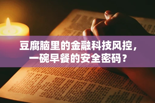 豆腐脑里的金融科技风控，一碗早餐的安全密码？