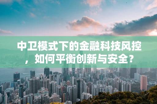 中卫模式下的金融科技风控，如何平衡创新与安全？