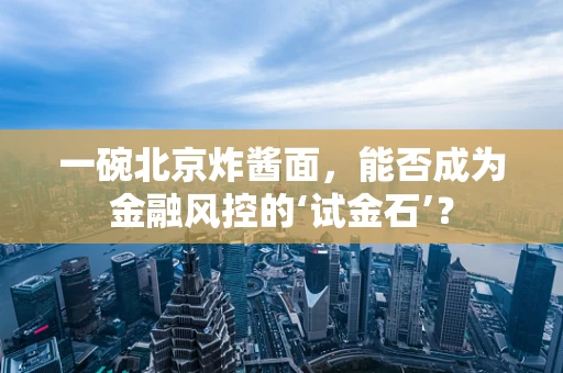 一碗北京炸酱面，能否成为金融风控的‘试金石’？