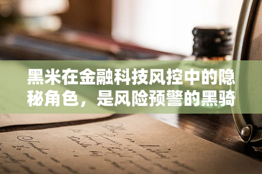 黑米在金融科技风控中的隐秘角色，是风险预警的黑骑士还是数据滥用的暗流？