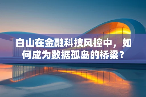 白山在金融科技风控中，如何成为数据孤岛的桥梁？