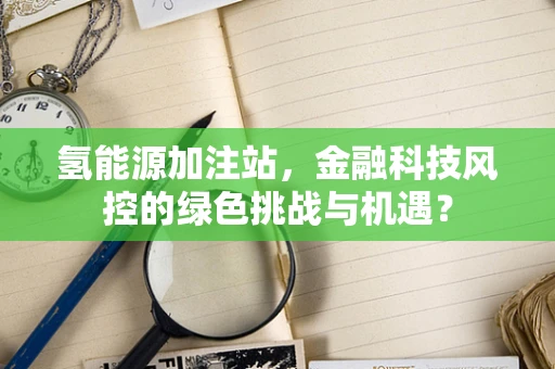 氢能源加注站，金融科技风控的绿色挑战与机遇？