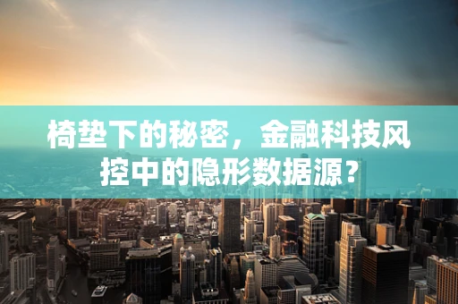 椅垫下的秘密，金融科技风控中的隐形数据源？