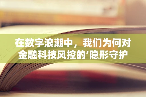在数字浪潮中，我们为何对金融科技风控的‘隐形守护者’充满敬佩？