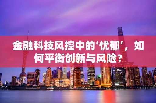 金融科技风控中的‘忧郁’，如何平衡创新与风险？