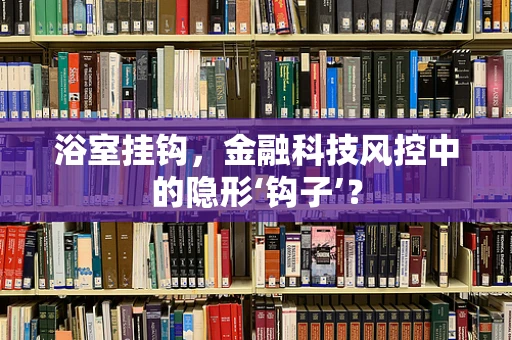 浴室挂钩，金融科技风控中的隐形‘钩子’？