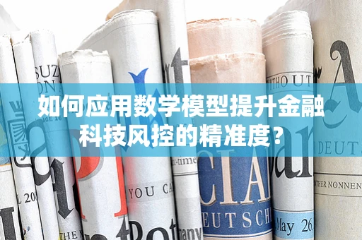 如何应用数学模型提升金融科技风控的精准度？