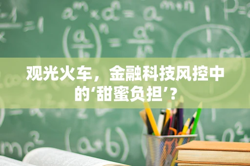 观光火车，金融科技风控中的‘甜蜜负担’？