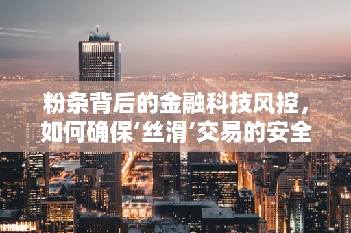 粉条背后的金融科技风控，如何确保‘丝滑’交易的安全？