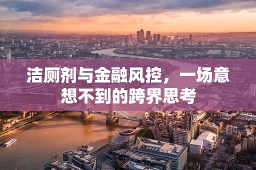 洁厕剂与金融风控，一场意想不到的跨界思考