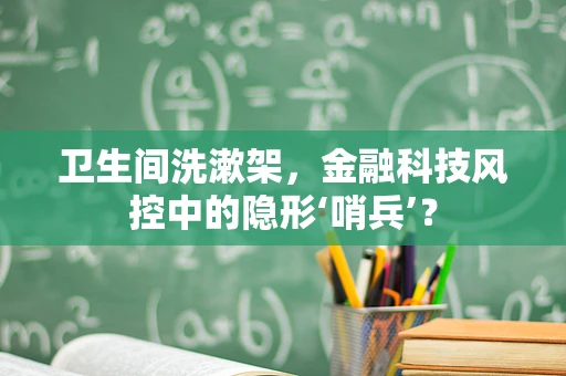 卫生间洗漱架，金融科技风控中的隐形‘哨兵’？