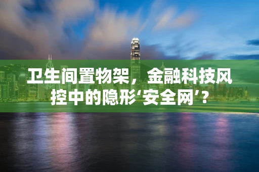 卫生间置物架，金融科技风控中的隐形‘安全网’？