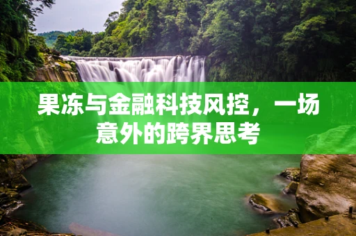 果冻与金融科技风控，一场意外的跨界思考
