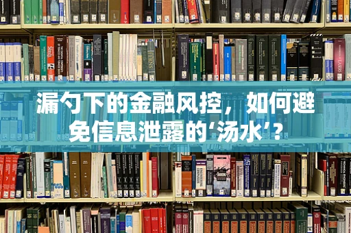 漏勺下的金融风控，如何避免信息泄露的‘汤水’？