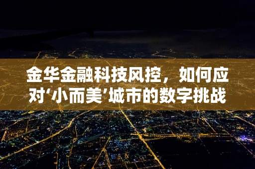 金华金融科技风控，如何应对‘小而美’城市的数字挑战？