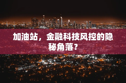 加油站，金融科技风控的隐秘角落？