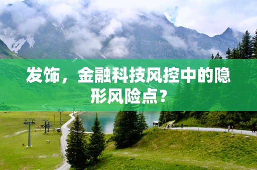 发饰，金融科技风控中的隐形风险点？