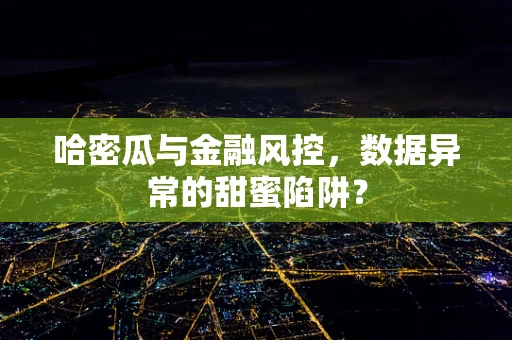 哈密瓜与金融风控，数据异常的甜蜜陷阱？