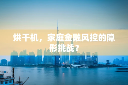 烘干机，家庭金融风控的隐形挑战？