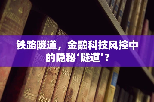 铁路隧道，金融科技风控中的隐秘‘隧道’？