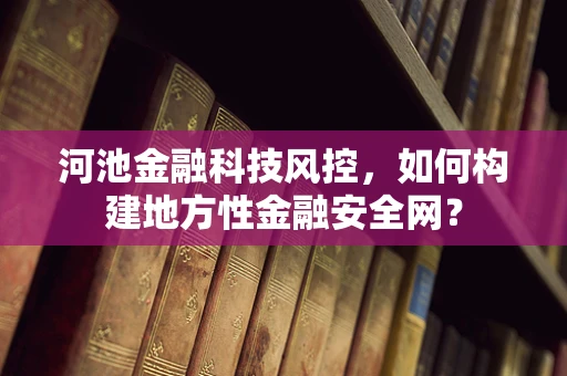 河池金融科技风控，如何构建地方性金融安全网？