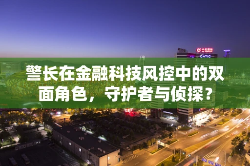警长在金融科技风控中的双面角色，守护者与侦探？