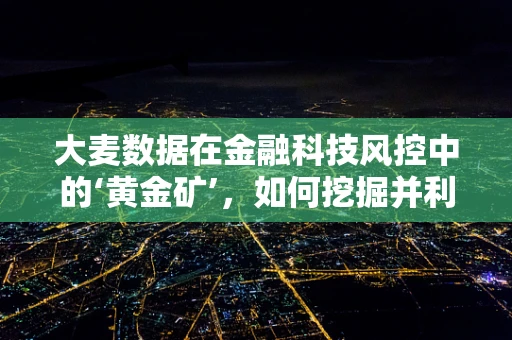 大麦数据在金融科技风控中的‘黄金矿’，如何挖掘并利用？