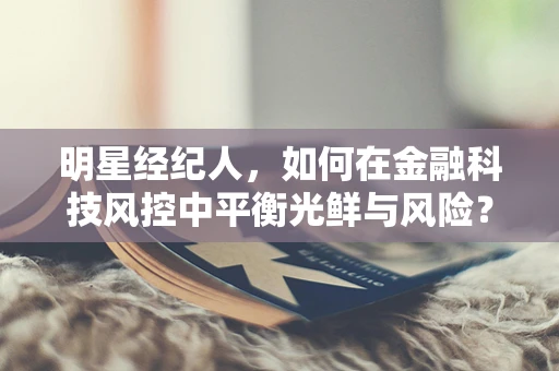 明星经纪人，如何在金融科技风控中平衡光鲜与风险？