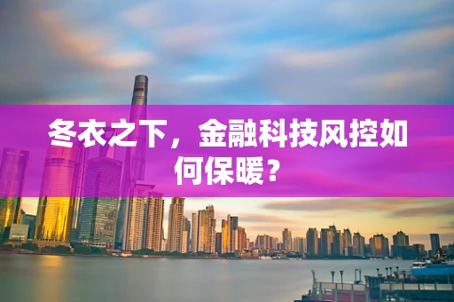 冬衣之下，金融科技风控如何保暖？