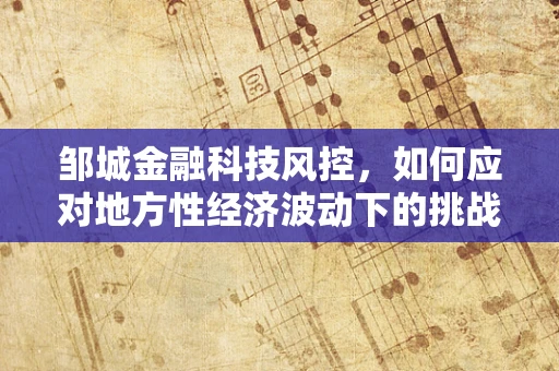 邹城金融科技风控，如何应对地方性经济波动下的挑战？