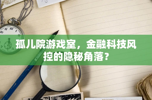 孤儿院游戏室，金融科技风控的隐秘角落？