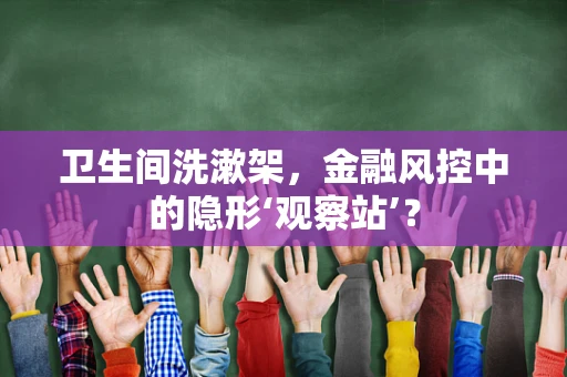 卫生间洗漱架，金融风控中的隐形‘观察站’？