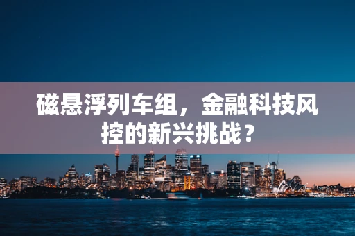 磁悬浮列车组，金融科技风控的新兴挑战？