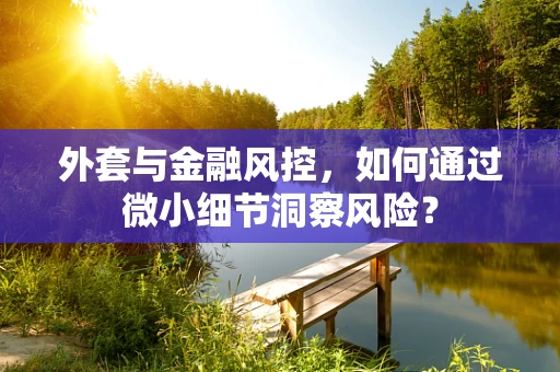 外套与金融风控，如何通过微小细节洞察风险？