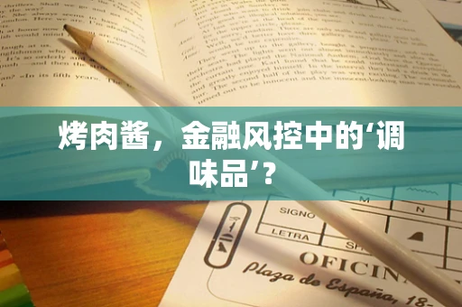 烤肉酱，金融风控中的‘调味品’？