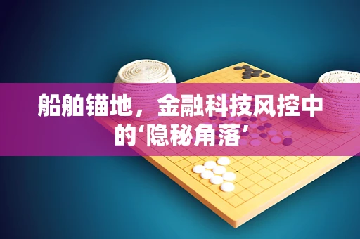 船舶锚地，金融科技风控中的‘隐秘角落’