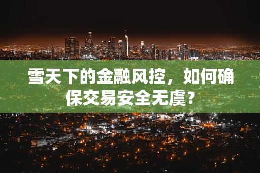 雪天下的金融风控，如何确保交易安全无虞？
