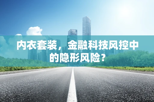 内衣套装，金融科技风控中的隐形风险？