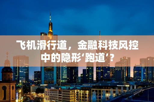飞机滑行道，金融科技风控中的隐形‘跑道’？