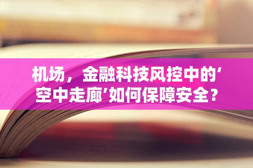机场，金融科技风控中的‘空中走廊’如何保障安全？