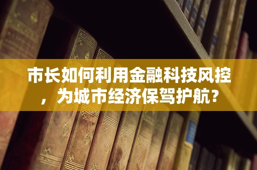 市长如何利用金融科技风控，为城市经济保驾护航？