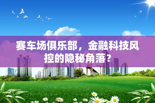 赛车场俱乐部，金融科技风控的隐秘角落？