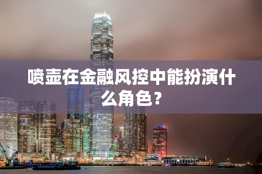 喷壶在金融风控中能扮演什么角色？